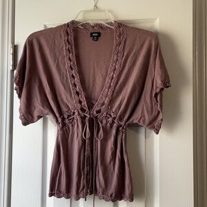 Casual mauve top set, size XXL